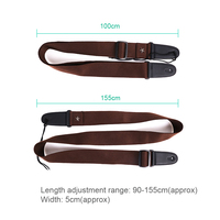 Basse acoustique résistante à l'usure épaissir les pièces de la ceinture d'épaule anti-dérapant longueur réglable sangle de guitare étoile embellir doux Durable
