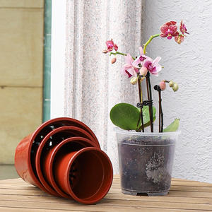Pot bibit transparan Diameter besar, Pot kontrol akar bernapas dipertebal untuk taman <span class=keywords><strong>Phalaenopsis</strong></span>, khusus untuk taman - Product Image 2