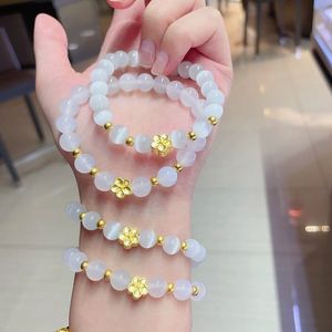 Xinfly Pure 24k Real Gold <b>Opal</b> Beads <b>Bracelet</b> Jewelry Women Men Engagement Wedding <b>Bracelets</b> - Product Image 2