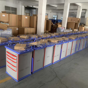 Горячая распродажа: Медицинская тележка для экстренной помощи из АБС-пластика (каталка скорой помощи) для больниц с дефибриллятором, стандарт ISO - Product Image 5