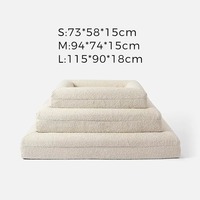 Fabrication ODM et OEM sur mesure : Lit pour animaux de compagnie en mousse à mémoire de forme, grand, lavable, luxueux, imperméable, amovible, avec support confortable et robuste, en bouclette.