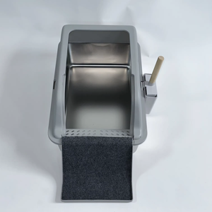 <span class=keywords><strong>Arenero</strong></span> para Gatos Semiautomático de Acero Inoxidable, Caja de Arena para Gatitos - Product Image 1