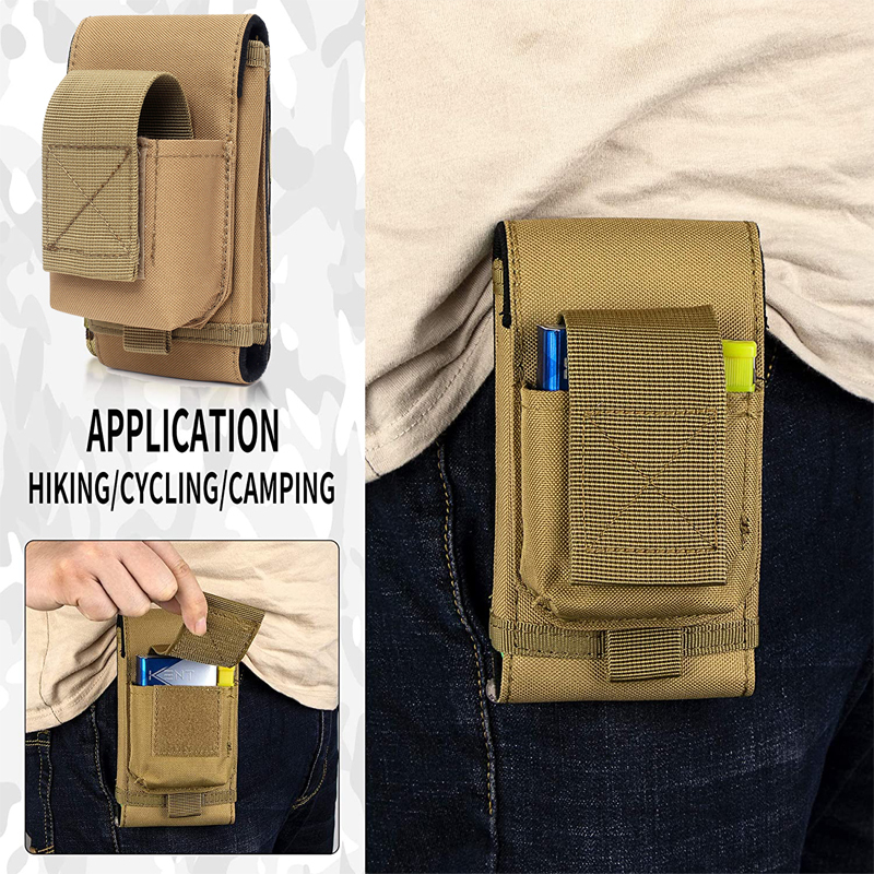 Pochette Téléphone Molle Tactique Nylon 1000D - Sac Ceinture EDC Avec Système MOLLE