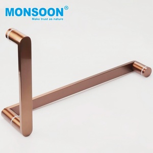 Poignée de porte à levier avant en acier inoxydable pour hôtel commercial, colorée, pour salle de douche, porte en verre - Product Image 2