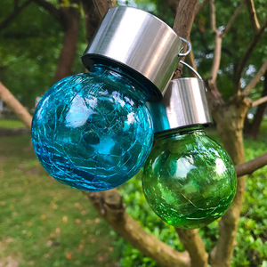 Luces Colgantes de Cristal con Efecto Craquelado, Alimentadas por Energía Solar, Decoración de Jardín para Exteriores, Esferas LED que Cambian de Color - Product Image 4