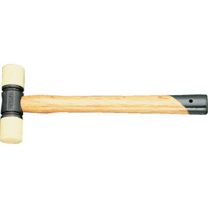 Marteau de machiniste de haute qualité avec tête en PVC remplaçable, manche en bois, poids 450g, pour usage industriel et bricolage - Product Image 1