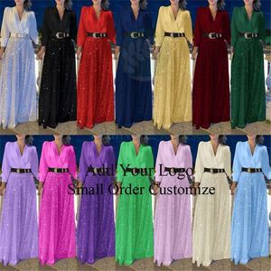 Ensemble <span class=keywords><strong>pantalon</strong></span> et chemise pour femme, chemise à col en V, couleur unie, manches longues, <span class=keywords><strong>pantalon</strong></span> à jambes larges à paillettes, ensemble <span class=keywords><strong>pantalon</strong></span> pour femme - Product Image 2