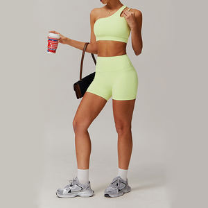 Set Sportivo da Donna di Alta Qualità in Due Pezzi, Abbigliamento Fitness, Leggings da Palestra, Pantaloncini Sportivi, Reggiseno, Completo da Yoga per Allenamento - Product Image 3