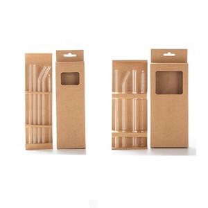 متعدد الألوان الزجاج الشرب القش مجموعة من 2/3/4/5/8 مع تنظيف فرشاة و صندوق مخصص - Product Image 3