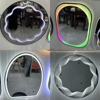 Miroir intelligent haut de gamme, miroir LED, miroir mural intelligent, miroir tactile sensible à la lumière, miroir mural circulaire