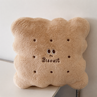 Coussin et couverture en peluche 2-en-1 personnalisés en forme de pain/biscuit, doux, avec couverture décorative, pour cadeau