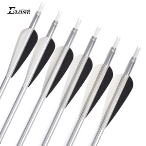 Elong 70575-T6 <span class=keywords><strong>2018</strong></span> Eje de flecha de aluminio Flechas de tiro con arco de paleta de plástico para arco Coumpound - Product Image 3