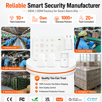 Kit de Sécurité Tuya Smart Sans Fil DIY Système d'Alarme 4G+Wi-Fi avec Clavier Capteurs de Porte et Détecteur de Mouvement