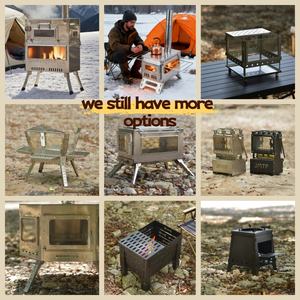 Nouveaux produits pour la maison, grande cheminée extérieure autoportante en métal et bois avec barbecue, Kamin Chemine - Product Image 6