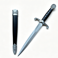 Espada Corta Decorativa Masónica Popular de 40 cm y 0.3 kg con Funda para Colección de Cosplay