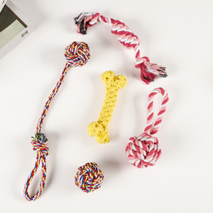 Ensemble de jouets en corde pour animaux de compagnie, 9 pièces, 565g, jouets à mâcher durables pour chiens et chats, jeu interactif - Product Image 3