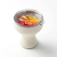 Verre à martini ergonomique avec logo, gobelet à cocktail en acier inoxydable à double paroi isolé sous vide