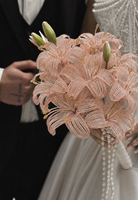 Bouquet de fleurs perlées personnalisé pour mariage, Saint-Valentin et Nouvel An - Composition décorative artisanale en plastique
