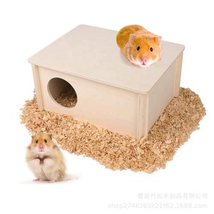 Nouveau Nid en Bois Rectangulaire pour Hamster - Maison Labyrinthe Couleur Bois pour Petits Animaux - Fournitures pour Hamsters - Product Image 5