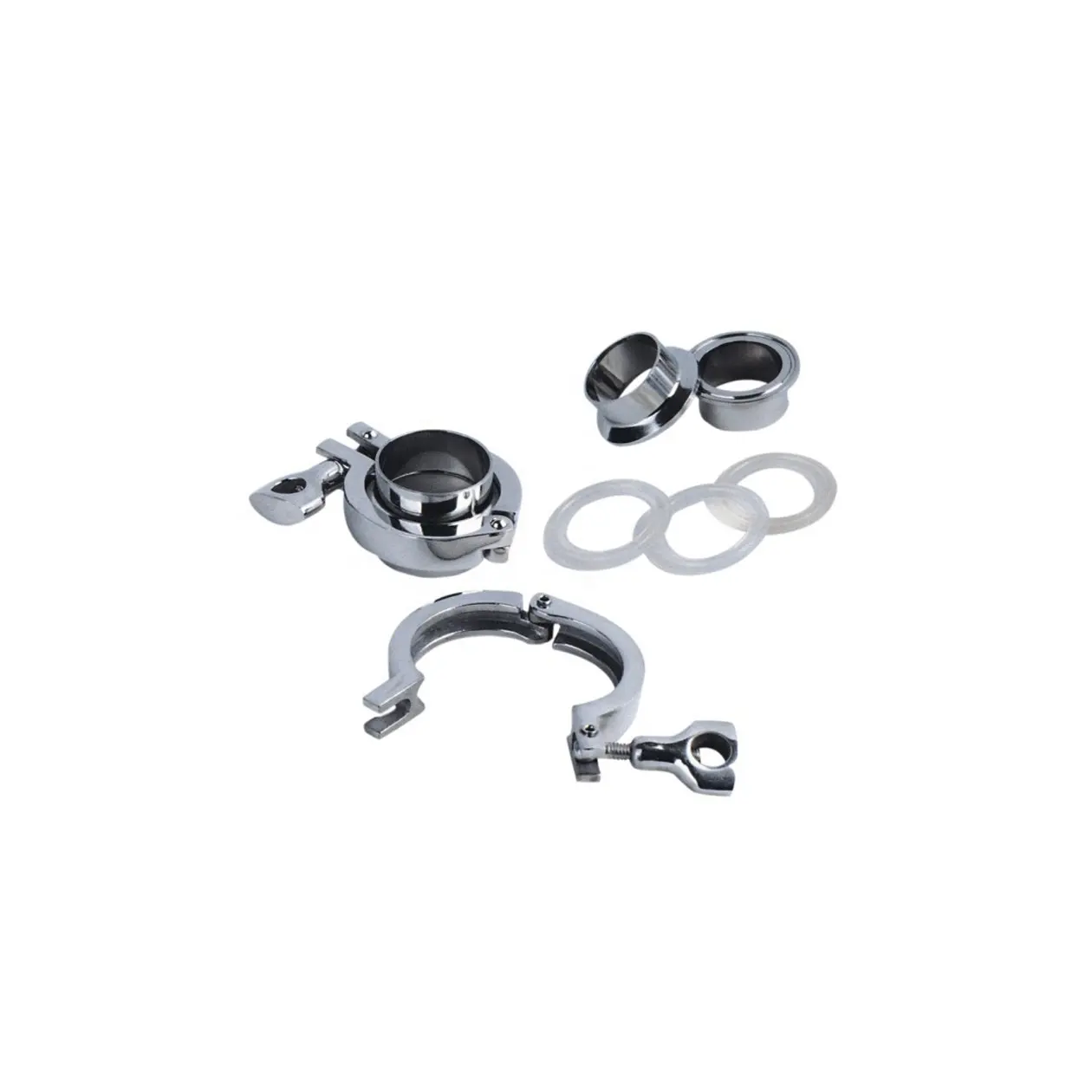 ISO 2852 Sanitary Stainless Steel Tri Clamp Fittings   Clamp Pipe Couplings For Food Industry