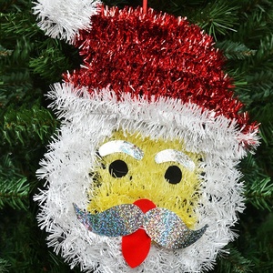 Decoración Navideña de Espumillón Brillante al por Mayor, Adorno de Espumillón con Marco de Papá Noel - Product Image 6