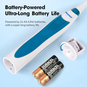 Potente cepillo de dientes eléctrico a batería, 10400 veces por minuto, cabezal de cepillo de un solo modo, elegante paquete de regalo, juego de cepillos de dientes - Product Image 3