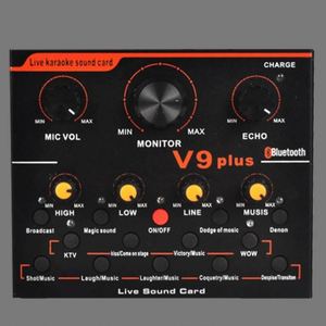 Interface audio de studio d'enregistrement pour podcast en direct V9 Plus, carte son, mixeur, karaoké, diffusion en direct - Product Image 2