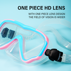 MASK400 Set de Máscara de Natación para Niños, Gafas de Buceo con Tubo de Respiración, Venta al por Mayor de Fábrica, Vidrio Templado - Product Image 3