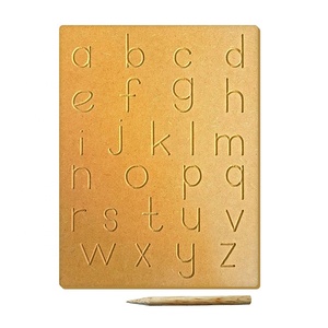 Planche d'écriture en bois personnalisée pour enfants, matériel montessori lumineux islamique, vente en gros - Product Image 2