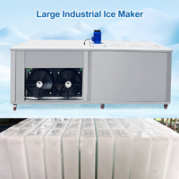 Machine à glaçons Chuangyu CYBZJ-1 en acier inoxydable 1T, 18 moules, 10 kg, cycle de 4 heures, moteur, usage commercial, refroidissement par air/eau