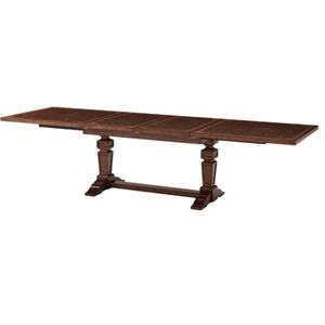 Table à manger rectangulaire extensible en bois massif de style néoclassique provincial pour salle à manger - Product Image 2