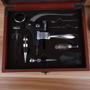 Ensemble de <span class=keywords><strong>tire</strong></span>-<span class=keywords><strong>bouchon</strong></span> <span class=keywords><strong>à</strong></span> vin rouge de luxe 9 pièces, <span class=keywords><strong>tire</strong></span>-<span class=keywords><strong>bouchon</strong></span> <span class=keywords><strong>à</strong></span> <span class=keywords><strong>levier</strong></span> <span class=keywords><strong>vertical</strong></span> avec boîte en bois pour hôtels et restaurants - Product Image 4