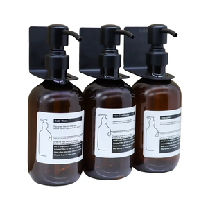 Distributeur de <span class=keywords><strong>savon</strong></span> 500ml Distributeur mural de shampooing et d'après-shampooing Support en acier inoxydable - Product Image 2
