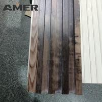 Amer WPC Panneau mural extérieur bois plastique intérieur cannelé Design