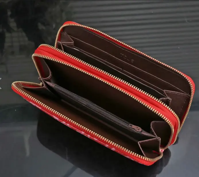 Fashion Lady Long Luxury Money Bag cerniera portamonete pochette portafogli ultimi supporti per borsa da donna borsa in pelle