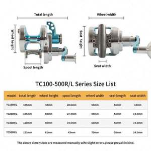 Moulinet vertical conventionnel en métal de haute qualité moulinet de pêche en eau salée <span class=keywords><strong>sous</strong></span> la tête de bateau moulinet de gabarit à pas lent - Product Image 3