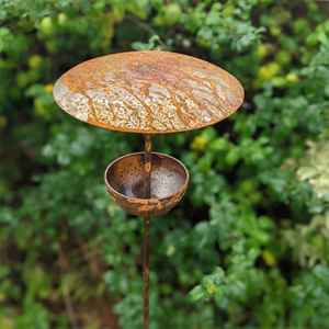 Comederos para Pájaros de Jardín JH-Mech, Resistentes a la Intemperie, Diseño Moderno, Decorativos, de Acero Inoxidable para Exteriores - Product Image 2