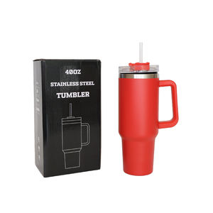 Vaso Térmico de Acero Inoxidable con Aislamiento al Vacío de 40oz, Chapado en Oro Espejo, con Asa y Tapa Antiderrames, Libre de BPA, Azul Bebé y Rojo, desde Almacén de EE. UU. - Product Image 5