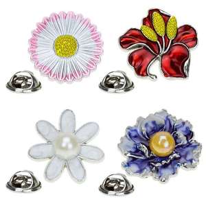 Großhandel Bulk Custom Design Weiche Emaille Blume für Anstecknadel vergoldet Metall Logo - Product Image 2