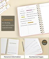 Carnet de planification et journal de manifestation personnalisé avec logo, échantillon gratuit, reliure spirale, couverture en PP, idéal pour un cadeau