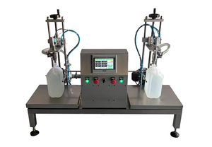 Machine de remplissage semi-automatique à double tête pour liquides de nettoyage WC, eau de <span class=keywords><strong>chlore</strong></span> et huile, en bidons, anti-corrosion - Product Image 3