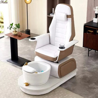 Mobilier de salon populaire et abordable : Fauteuil de luxe électrique Queen 360 °   Chaise de salon de pédicure pivotante avec fonction massage