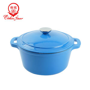 Grande casserole <span class=keywords><strong>en</strong></span> <span class=keywords><strong>fonte</strong></span> multicolore de haute qualité casseroles marmite <span class=keywords><strong>four</strong></span> hollandais avec couvercle ustensiles de cuisine de qualité - Product Image 3