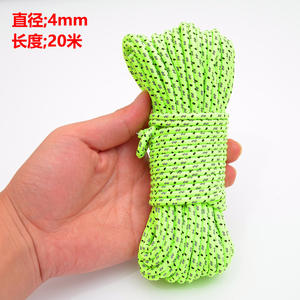 Cuerda Reflectante para Senderismo, 4 mm, 20 m, Nailon, para Acampar al Aire Libre, Cuerda de Seguridad para Todas las Estaciones, Incluye Bolsa de Almacenamiento de Camuflaje Táctico - Product Image 4