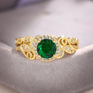 Set di Anelli Vintage Ornati per Donne, Gioielli Eleganti e di Lusso alla Moda - Product Image 1