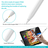 Stylet Métallique Actif pour iPad 2018 avec Rejet de la Paume, Prise en Charge de l'Inclinaison, Rechargeable, Alternative au Pencil pour Connect