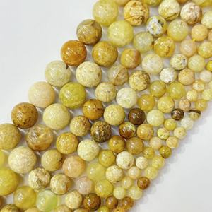 Gran oferta, hebras de cuentas redondas, cuentas de piedra de ágata de fuego de vena de dragones amarillos para la fabricación de joyas, 6mm, 8mm, 10mm, 12mm - Product Image 3