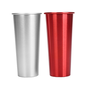 Vasos de Aluminio Reciclables con Logotipo Personalizado de 16oz, 18oz, 20oz y 22oz, Tazas Metálicas para Cerveza, para <span class=keywords><strong>España</strong></span>, Yichang Burger, Estilo Retro - Product Image 4