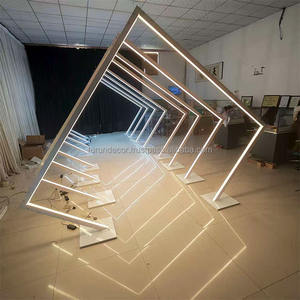 Fondo de arco cuadrado de acero inoxidable desmontable de Venta caliente de fábrica para decorar escenas de eventos de fiesta de boda - Product Image 6