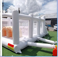 White PVC Material Factory Direkt verkauf Aufblasbare Kinder burgen mit Rutschen und Hindernis rennen Vergnügung spark - Product Image 5